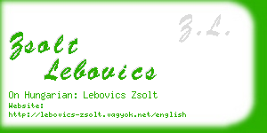 zsolt lebovics business card